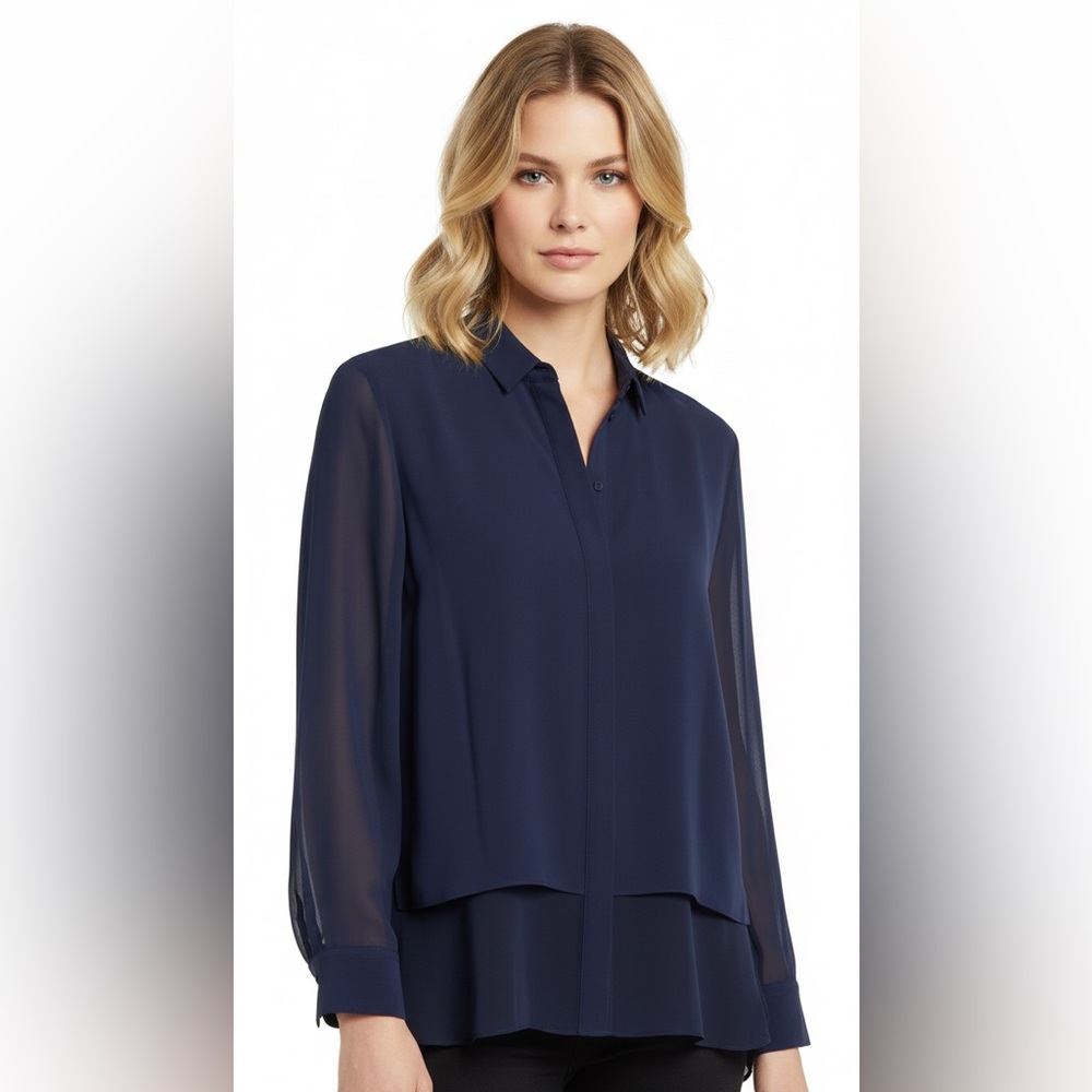 Elie Tahari Silk Blouse Long Sleeve